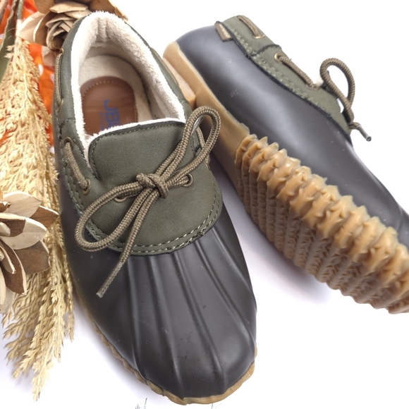 Jambu Womens Olive Rain Loafers Sz 7m - Picture 2 of 12